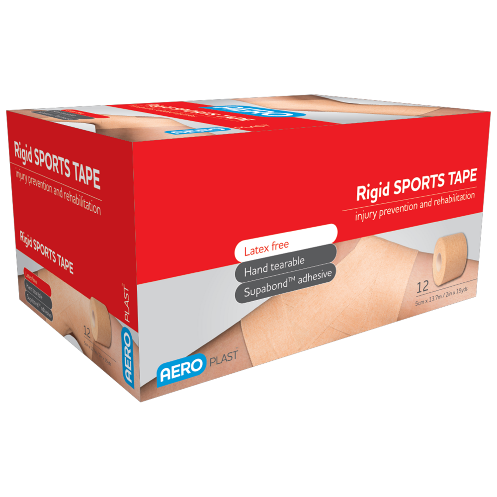 AEROPLAST Rigid Sports Tape 5cm x 13.7M Box/12